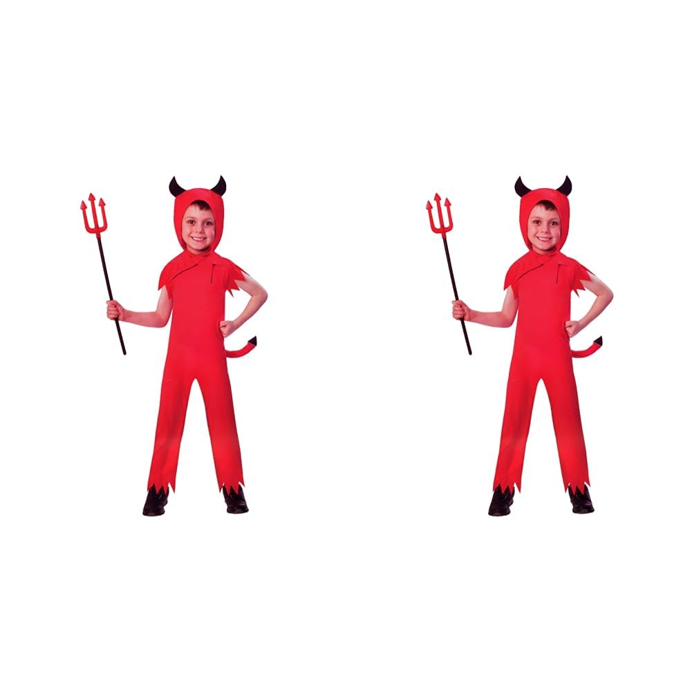 amscan (PKT) (9902726) Child Boys Devil Boy Costume (2-3yr), Red