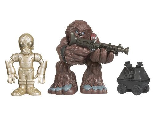 Star Wars Galactic Heroes Chewbacca and Death Star Droid with Mouse Droid