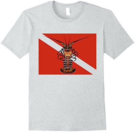 Mens Spiny Lobster Lobstering T-Shirt 2XL Heather Grey