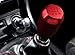 Sedeta New 5 Speed Manual Universal Gear Shifter Shift Stick Knob JDM Red Aluminum Nob Racing Replace W/3 Adapter