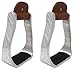 Challenger Tack Horse Saddle Aluminium Western Riding SS Stirrups Leather Tread 51153thumb 3