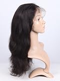TRENDS INC Hair 16 inch Full Lace Wig 100% Straight Human Hair #1B Natural Black