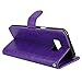 LK Case for Galaxy S8 Plus, [Wrist Strap] Luxury PU Leather Wallet Flip Protective Case Cover with Card Slots and Stand for Samsung Galaxy S8 Plus (Purple)