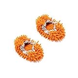 Leegoal Multi-Function Chenille Fibre Washable Dust Mop Slippers - Random Color (1 Pair)