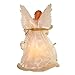 Kurt Adler 14-Inch Ivory and Gold Fiber Optic Animated Angel Treetop (UL2184)