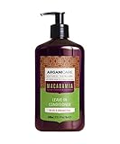 Arganicare Hydrating Macadamia Leave in Conditioner for Dry and Damaged Hair Enriched with Organic Argan Oil and Macadamia Oil (13.5 Fluid Ounce)