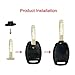 UTSAUTO 4 Buttons Replacement for Key Fob Remote Shell Case Cover Key Fob Cover Housing Fit for Honda Accord Civic CR-V 1PC Pack (Only Casing)