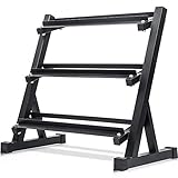 Merax 800lbs 3-Tier Dumbbell Rack Multilevel Weight Storage Organizer for Home Gym