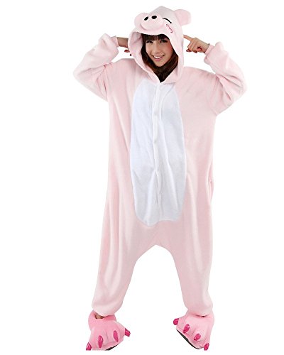 iNewbetter Sleepsuit Costume Cosplay Homewear Kigurumi Onesie Pajamas Pink M