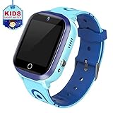 MeritSoar Kids Smart Watch Phone with GPS Tracker Smartwatch Voice Chat HD Touch Screen Camera Waterproof Kids Phone Watch Compatible with Android iOS for Boys Girls