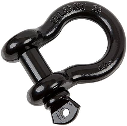 Heavy Duty Steel Towing Shackle - 3/4 Inch Off-Road Recovery, Hauling &amp; Sailing 4.75 Ton (9,500 Lbs) Capacity with 7/8'' Locking Pin Black Weatherproof D-Rings Fits Any Car, SUV, Jeep Or Truck