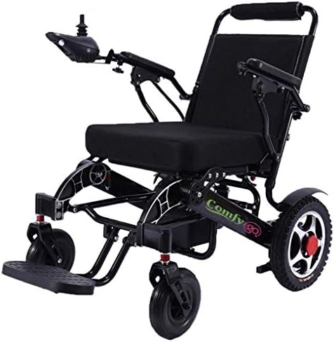 Deluxe Electric Wheelchair with Bluetooth Remote Control,Motorized Fold Foldable Power Compact Mobility Aid Wheel Chair,Lightweight Folding Carry Electric Wheelchair,Powerful Dual mt 19 inche seat w