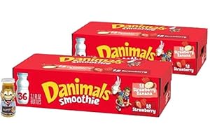 Danimals Lowfat Smoothie 2 Pack (72 Count Total: Swinging 36 Strawberry & Banana, 36 Strawberry Explosion) - Kids Yogurt - Good Source of Vitamin D | Gourmet Kitchn