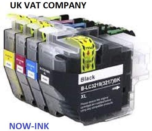 NOW INK. FULL SET LC-3219XL LC-3219 INK CARTRIDGES COMPATIBLE WITH BROTHER MFC-J5330DW, J5335DW, J5730DW, J5930DW, J6530DW