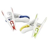 Household Essentials Soft Grip Plastic Clothespins, Assorted Colors, Bag of 12
