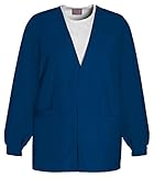 Cherokee Workwear Women's Cardigan Warm-Up Jacket_Navy_XXX-Large,4301
