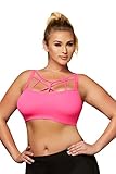 Plus Size Athletic Seamless Strappy Detail Sports Bra Top
