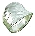 .925 Sterling Silver Concave Hammered Surface Ring, Size 10