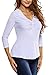 Alvaq Women's Twist Front Sleeved V Neck Casual Slim T Shirt Blouses Tops
