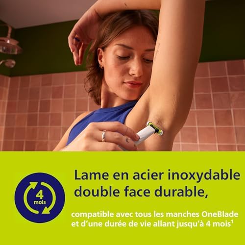 OneBlade Intimate, rasage intime, tailler et raser avec protection cutanée supplémentaire, Rasage proche et confortable - pas complètement nu, modèle QP1924/28