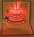 3D Pop Up Greeting Cards LED Light Happy Birthday Music Card Postcards (Birthday Cake)
