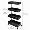 Slim-Storage-Cart-4-Tier-Rolling-Utility-Storage-Cart-Mobile-Shelving-Unit-Rolling-Bathroom-Carts-Slide-Out-Storage-Cart-Storage-Shelf-Rack-for-Kitchen-Office-Bathroom-Laundry-Room-Narrow-Places Slim Storage Cart 4-Tier Rolling Utility Storage Cart, Mobile Shelving Unit Rolling Bathroom Carts, Slide Out Storage…