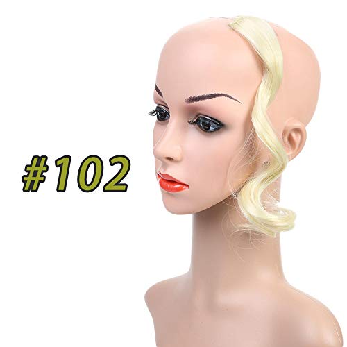 Amazon Com Aonmg Short Curly Wig Natural Side Fringe Fake Bangs