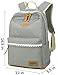 mygreen Casual Dot 14 Inch Laptop Backpacks Kawaii Girls Canvas Portable School Backpack Grey
