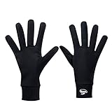 Compression Lightweight Sport Running Gloves Liner Gloves- Black - Men & Women