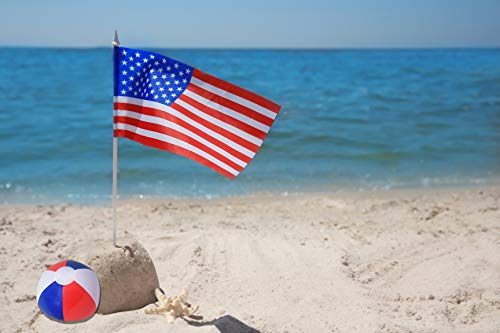 image for Beachgoer 12-Inch Bulk Pack of 12 Red White Blue Beach Ball - Patrioti