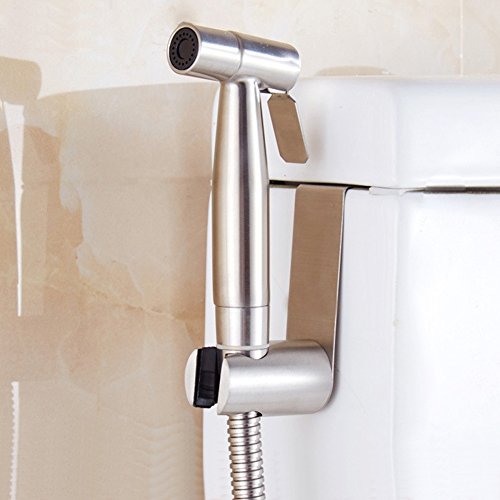 Mike Home Toilet Hanging Bracket for Handheld Bidet, Wand, Shower,Diaper Sprayer (Silver)