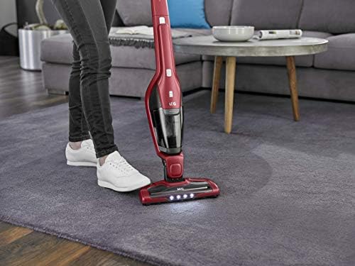 Aspirador sem fio aeg cx7-2-45an, autonomia de 45 min, 18 v, 2 velocidades, escova 180º com led, aspirador portátil especial para animais de estimação, tanque de 0,5 l, vermelho