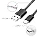 Sandistore USB-C USB 3.1 Type C Data Charge Charging Cable for ZTE Zmax Pro Z981 (Black)