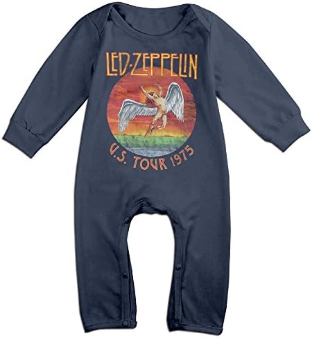 U.s. Tour 1975 Rock Led Zeppelin Baby Onesie Bodysuit Toddler Clothes Jumpsuits Longsleeve