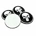 2.2INCH 4PCS Cool 3D Skull Car Steering Tire Wheel Center Car Sticker Hub Cap Emblem Badge Decal Symbol for Opel Renault Mazda BMW Audi Ford