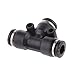 OULII 10pcs Tube Air Line Quick Fittings Joint Adapter Couplings OD 6mm 1/4'' Tee Union Pneumatic Push Connector