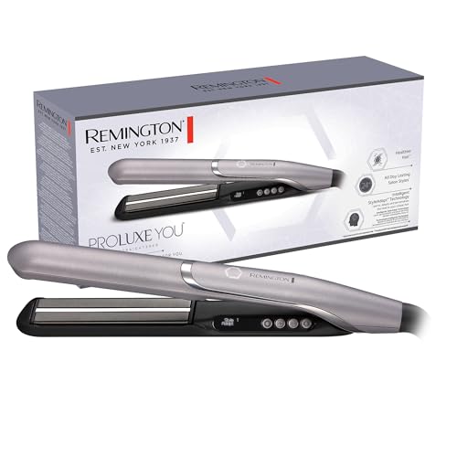 Remington Piastra per Capelli [Piastre rivestite con Diamond-Ceramic da 110 mm, Tecnologia Intelligente StyleAdapt™ che Regola il Calore] PROluxe You (9 T° 150–230°C, Capelli Lisci e Luminosi) S9880