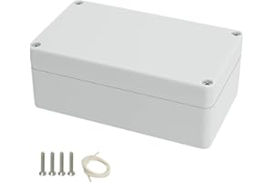 HoHaing Junction Box Waterproof Plastic Project Box IP65 Plastic Project Box Electrical Box Enclosure Gray White 6.2" x 3.5" x 2.4"(158 x 90 x 60 mm)