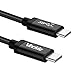 USB C Cable, Veckle USB-IF Certified 3.3ft USB 3.1 Gen 2 Full Featured USB Type C to Type C Cable 10 Gbps with E-Marker and USB PD 100W for MacBook Pro, ChromeBook Pixel and More USB C Device, Black