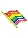 PinMart Rainbow Gay Pride Flag LGBT Enamel Lapel Pin – 1 Piece