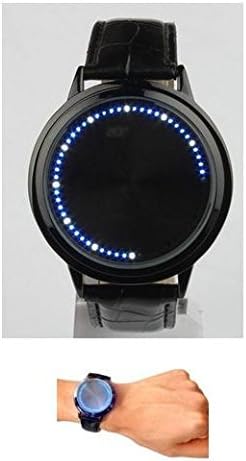 Blue hybird LED watch 60led touch screen elegant fashion design stainless steel with PU leather band for men/women sport by AM928