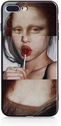 Alyux Art Inspired iPhone case with Mona Lisa Parody Funny Art Images Line for iPhone 7 7 Plus 8 8 Plus X XS XS Max XR (for iPhone XR)
