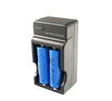 Eastvita 14500 1200mah 3.6V Rechargeable Li-Ion Battery (Pair) + Charger Combo