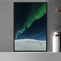 Framed Canvas Wall Art Night View Landscape Canvas Prints Home Artwork Decoration for Living Room,Bedroom - 16x24 inches