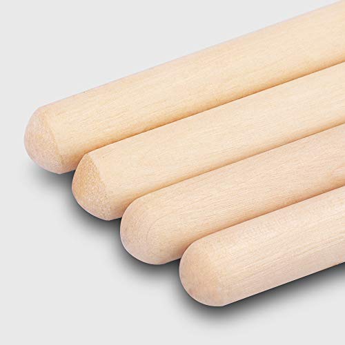 7A/7AN Drum Sticks with Wood Tips or Nylon Tips - WINGO 2 Pack Maple Drumsticks with Carrying Bag Holder - Thumbnail 3