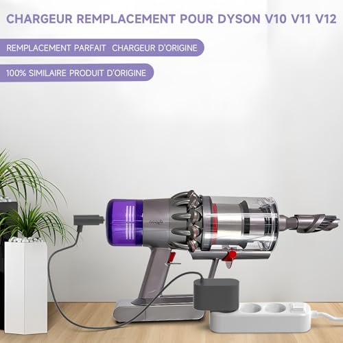 Shefor 30.45V Charger Compatible with Dyson V10 V11 V12 V15 SV12 SV14 SV15 SV16 SV20 SV22 Adapter for Cyclone Absolute Animal Motorhead Vacuum Cleaner 217160-03 969350-03 1.1A Cable 1.8M