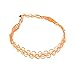 Kingfansion Stretch Gothic Tattoo Henna Choker Hippy Pendant Necklace Elastic 80s 90s (Orange)