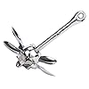 Amarine-made-Folding-Grapnel-Anchor-Steel-Stainless16lbs-07kg-Boat-Marine-Yacht-dinghies