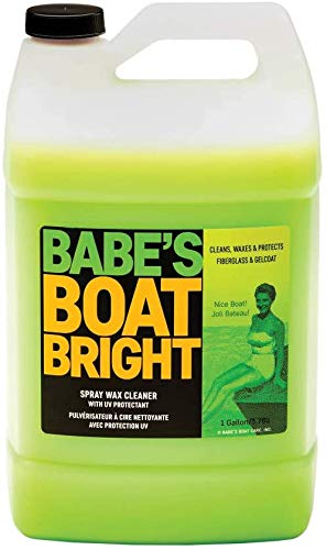 BABE'S Boat Bright Spray Wax Cleaner - 1 Gallon Refill - Environmentally Safe, Non-Abrasive Cleaner and Light Wax for Gelcoat, Vinyl, Metal, and Glass