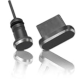 innoGadgets Anti-dust Plug Compatible with Smartphones, MacBook, Laptop | USB-C dust Plug, Protection for Every USB-C Port - Samsung Galaxy S8, S9, 10e, 10, 10+ Aluminium Dust Plug - Black